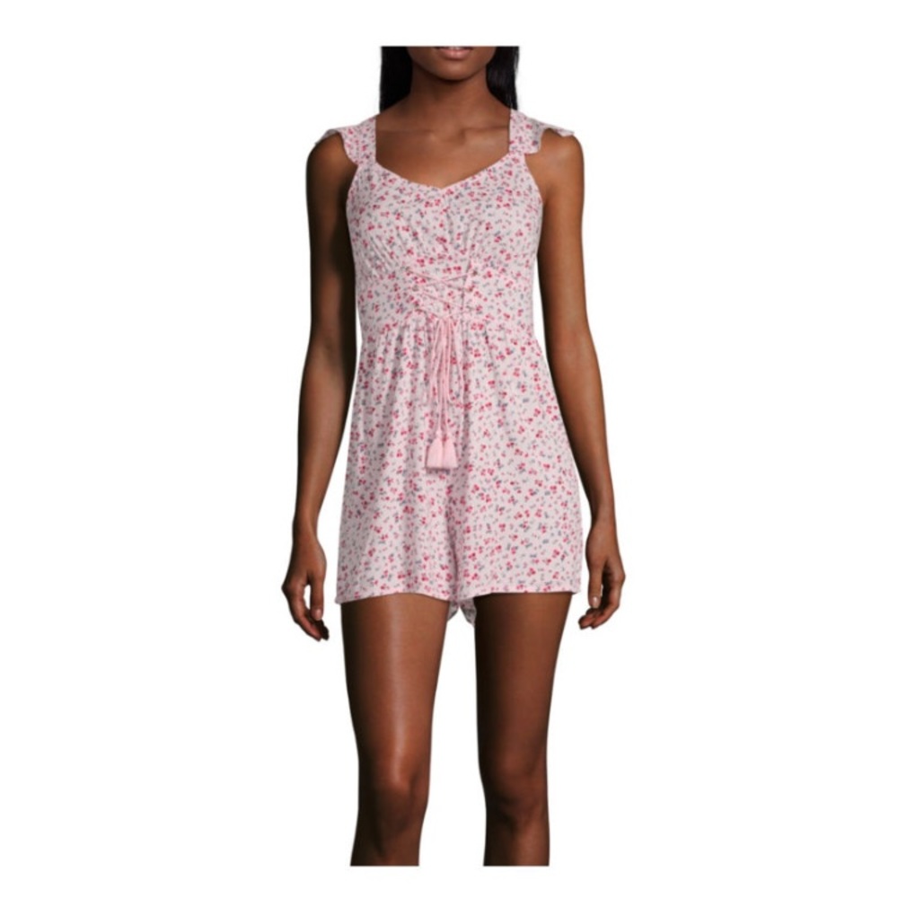 Arizona Sleeveless Pink Floral Romper